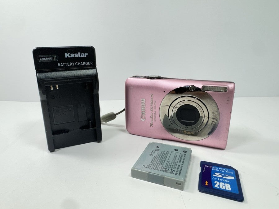 Canon PowerShot SD1300 IS Digital ELPH 12.1MP 4x Wide Zoom Camera W/ SD -TESTED