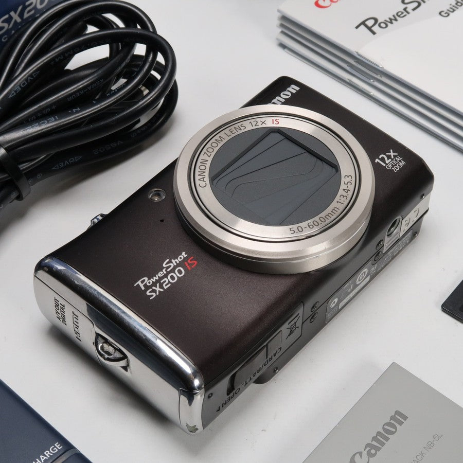 Canon PowerShot SX200 IS 12.1MP 12x Digital Camera Brown
