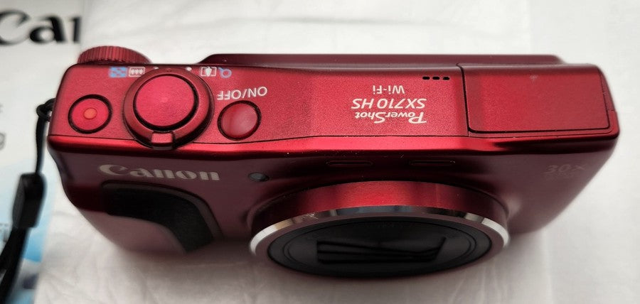Canon PowerShot SX710 HS Compact Digital Camera Red Near Mint with Box